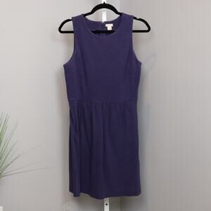 J.Crew Purple Fit & Flare Knit Dress Size S Sleeveless Midi Minimalist